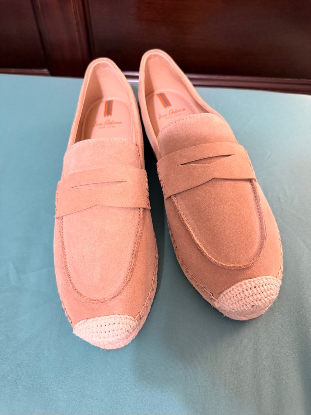 Tan Sam Edelman Suede Penny Loafers size 10